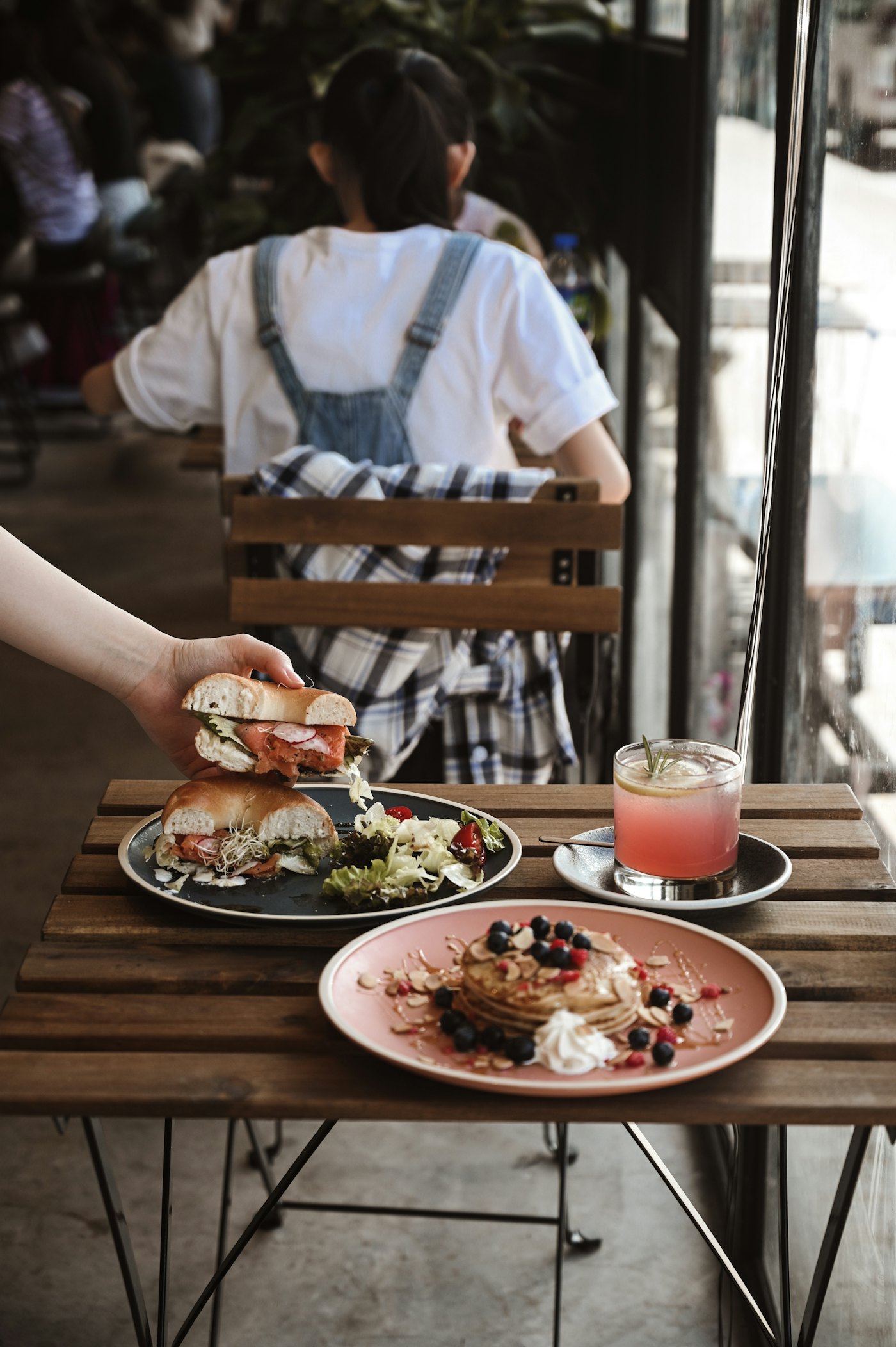 A cafe breakfast plate